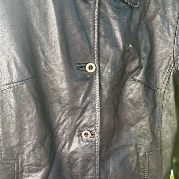 DC COLLECTION Black Leather Jacket Sleek Design - Picture 3 of 8